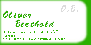 oliver berthold business card